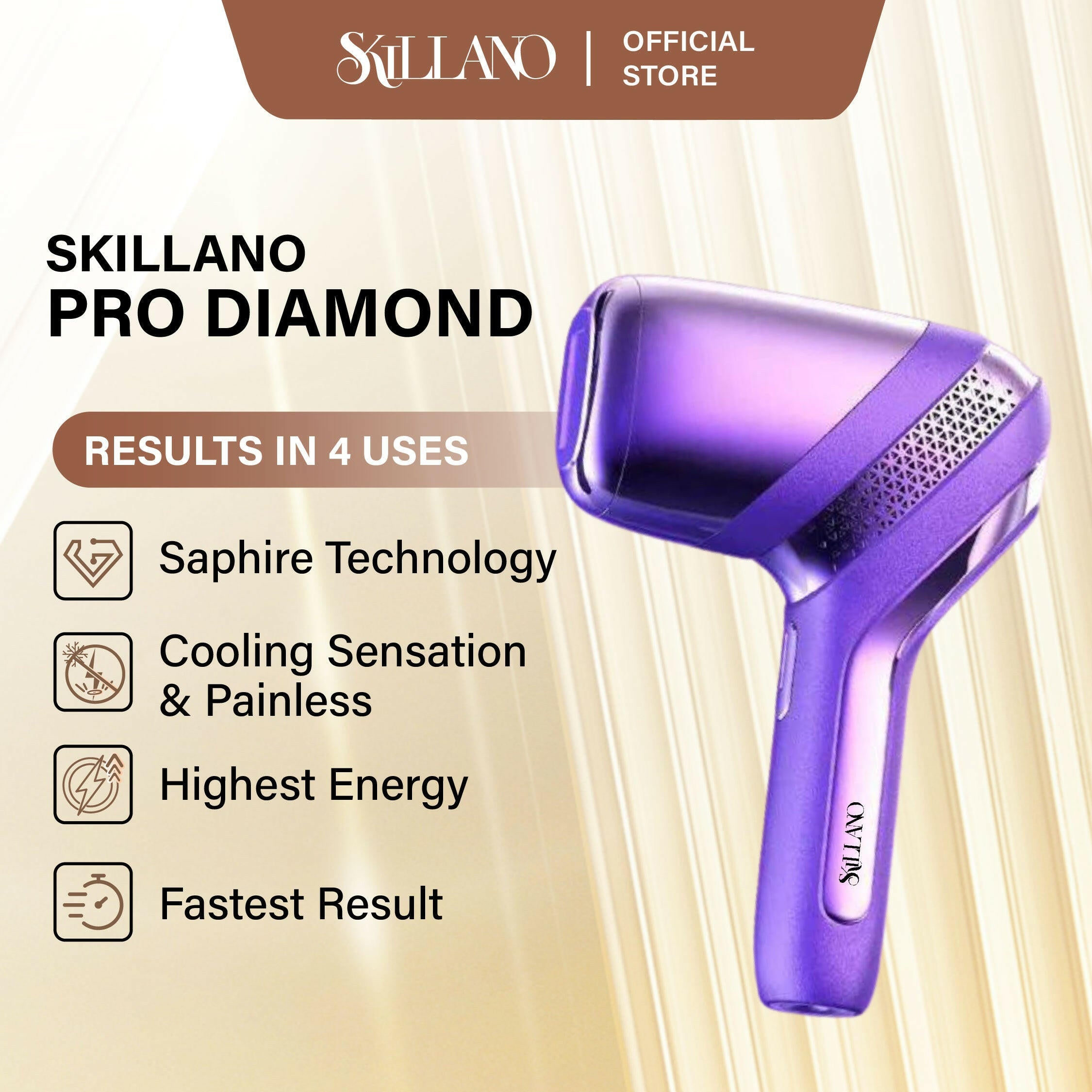 Skillano Pro Diamond IPL Laser Hair Removal - Skillano Beauty PTE LTD